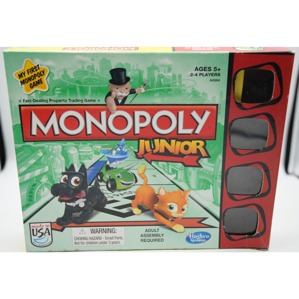 Monopoly Junior - Hasbro Gaming - Ages 5+ (Used - Fair‎ Condition)